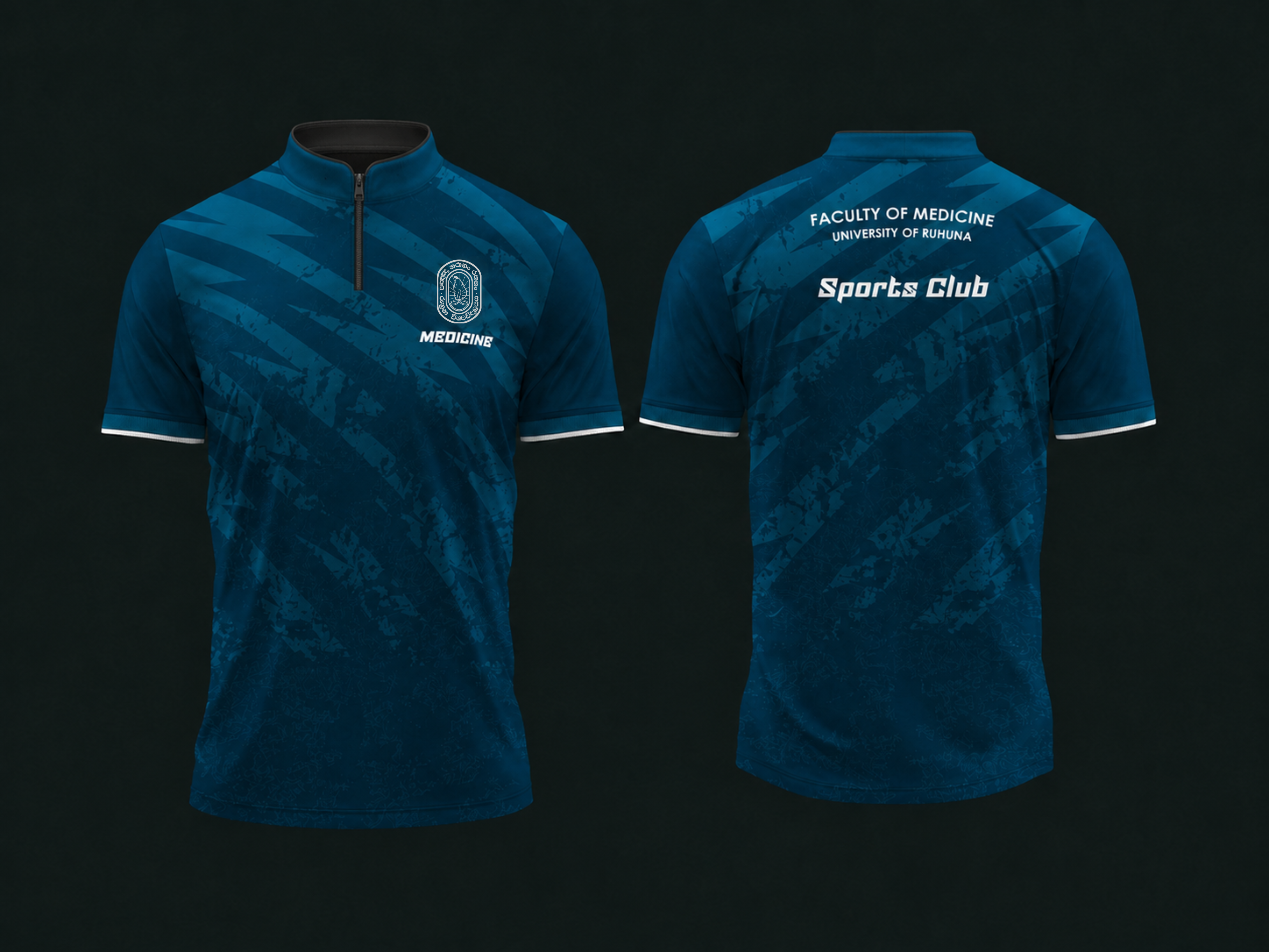 Flat lay of jersey, front and back